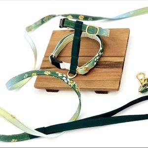 Cat Harness Ombre Green  H-Harness/Leash Handmade
